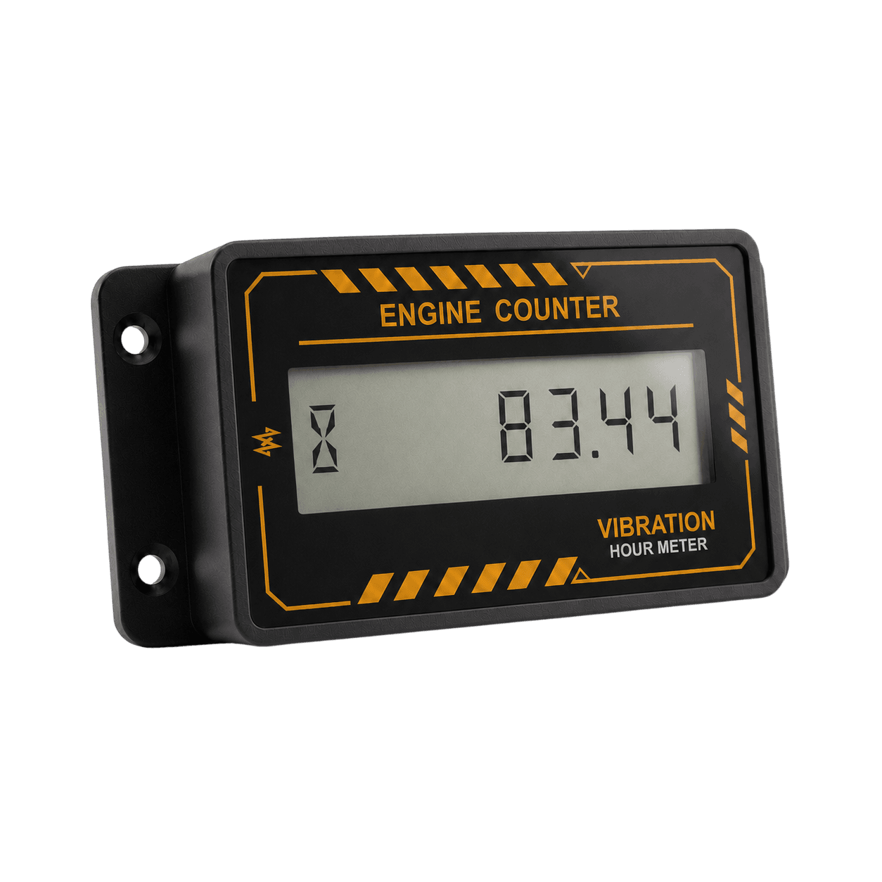 Left angle view of the Xhour vibration hour meter